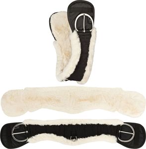 Westernový mesačný opasok Equinate anatomický so syntetickou jahňacinou 70 cm - 28" Natural