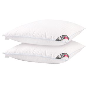 Meisterhome 2er Set - Daunen Kopfkissen Daunen Federn Baumwolle Maße: 80 x 80 cm Premium - 1700 Gramm