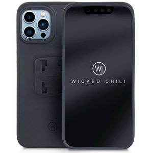 Wicked Chili QuickMOUNT Case kompatibel mit iPhone 14, 13, 13 Pro (6,1 Zoll) Handyhülle für Auto, Motorrad und Fahrradhalterung (geeignet für QuickMOUNT 3.0 und HR QuickFix Halter) schwarz