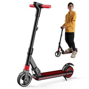 Elektroscooter Kinder E-Scooter Schwarz mit LED-Anzeige Klapproller elektroroller Staubgeschützter Ladeanschluss E Roller Geschenk Für Kinder Und Jugendliche