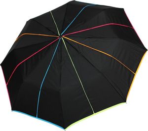 Taschenschirm Super Mini Neon Schwarz Mehrfarbig
