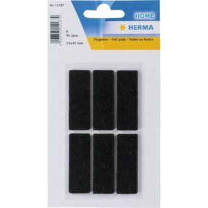 HERMA HOME Filzgleiter 15 x 45 mm schwarz 6 Stück