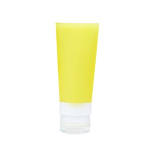 leere Silikon -Reiseflasche Lotion Shampoo Kosmetikrohrbehälter tragbar-Gelb ,Größen:60ML