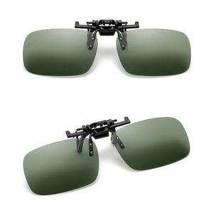 2 Stk Dunkelgrün Sonnenbrille Aufsatz Clip, UV400-Schutz, Polarisationsbrille Clip, Sport nachtfahrbrille