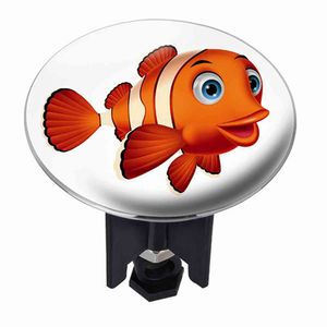 Wenko 21265100 Waschbeckenstöpsel Pluggy Xl Clown Fish - Abfluss - Stopfen, Messing, Kunststoff, Durchmesser 6,2 X 6,5 - 9,5 Cm