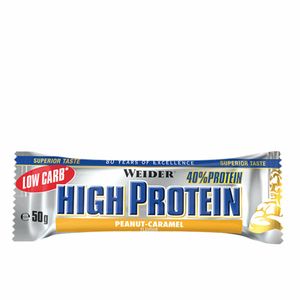 Weider Low Carb High Protein Bar 50 g Erdnuss-Karamell / Riegel, Cookies & Brownies / Proteinriegel mit wenig Kohlenhydraten und Zucker