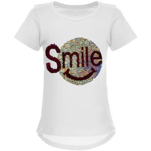 BEZLIT Mädchen Wende Pailletten T-Shirt mit tollem Motiv Weiß 104
