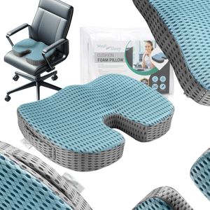 orthopädisches, profiliertes Sitzkissen aus Memory-Schaum für Sessel, Auto, Stuhl von Medi Sleep