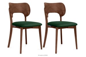 Konsimo Esszimmerstühle LYCO 2 St Gestell aus Massivholz, Dunkelgrün, Stoff/Holz, Scandinavian, 47x80,5x45 cm