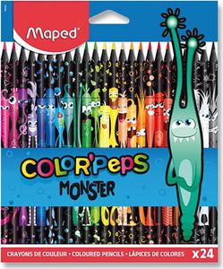 Trójkątne kredki COLOR'PEPS MONSTER Maped pudełko 24 szt