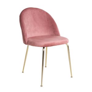 House Collection Zamatová jedálenská stolička Stina Gold Pink