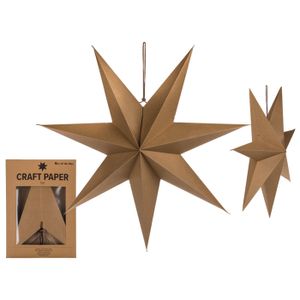 Skladacia hviezda z kraftového papiera, D: cca 60 cm