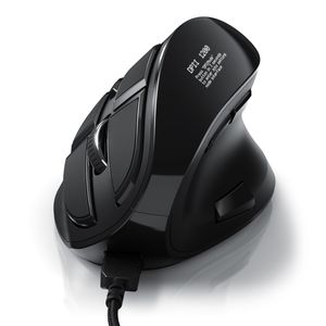 CSL ergonomische Maus kabelgebunden, 125 dpi, Vertikal Maus mit OLED-Display Konfigurierbare Tasten
