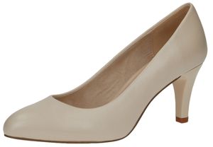 Caprice Pumps - Beige Glattleder Größe: 40 Normal