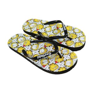 Garfield Kater Jungen Flip Flops Sandalen Zehentrenner Latschen – Schwarz / 34/35