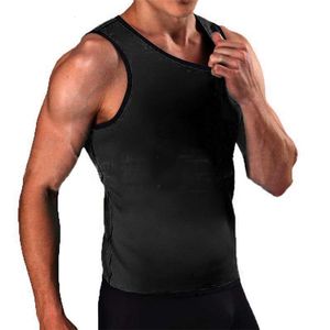 Herren Neopren Body Sweat Shaper Sauna Weste Gym Abnehmen Fatburner Taillentrainer,Farbe: Schwarz,Größe:S