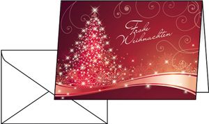 sigel Weihnachtskarte "Christmas Swing" A6 (A5) 25 Karten + 25 Umschläge