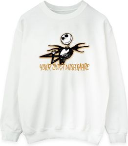 The Nightmare Before Christmas - "Your Worst Nightmare" mikina pre ženy BI52626 (3XL) (Weiß)