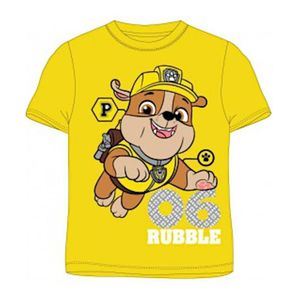 PAW Patrol '06 Rubble' Kurzarm T-Shirt für Jungen | Gelb | Größe 128