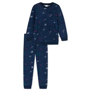 Schiesser schlafanzug pyjama schlafmode Cat Zoe Frottee dunkelblau 104