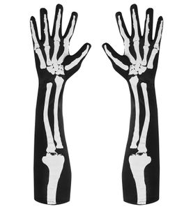 Skelett-Handschuhe lang 50cm