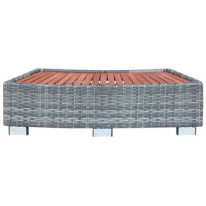 vidaXL Spa Step Grey Poly Rattan 92 × 45 × 25 cm