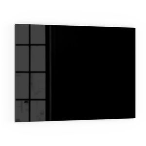 DEQORI Küchenrückwand Glas 80x60 cm 'Schwarz' Spritzschutz Bad Rückwand Küche