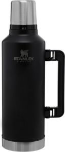 Stanley Classic Legendary Thermos Flask 2.3L - termos utrzymuje ciepło lub zimno przez 48 godzin - termos ze stali nierdzewnej - nie zawiera BPA - można myć w zmywarce - matowa czerń