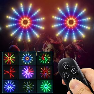 2 Stück LED Feuerwerk Lichterkette USB, RGB Feuerwerk Lichter 18 Modi Fernbedienung Timer,Wand LED Wasserdicht, 96 LEDs Weihnachtsdeko Gaming Room Zimmer Silvester Party Hochzeit