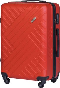 Xonic Design Reisekoffer - Hartschalen-Koffer mit 360° Leichtlauf-Rollen - hochwertiger Trolley mit Zahlenschloss in M-L-XL oder Set (Rot L, mittel)