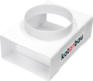 KOTARBAU® T-kus pre ploché ventilačné potrubie 120x60mm s otvorom ⌀100mm