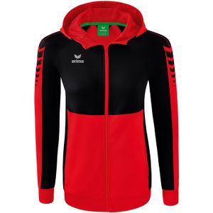 erima Six Wings Trainingsjacke mit Kapuze Damen rot/schwarz 40