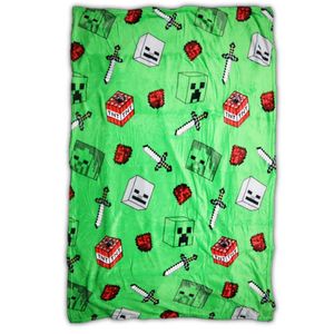 Minecraft Creeper Zombie Fleecedecke Kuscheldecke