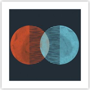 Poster - Poster ohne Rahmen - Geometrie Abstraktion Minimalismus - 40x40 cm - Wand Bild - Wanddeko - Wandbilder - Kunstposter - Wandposter - Bilder - Kunstdruck - Wanddekoration - P2XAC40x40-5042