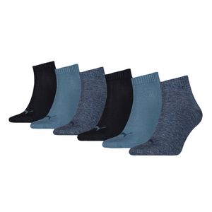 PUMA Uni Quarter-Socken, 6er Pack - Sneaker, ECOM, Logo, uni Blau 39-42