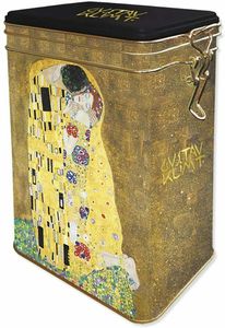 Gustav Klimt Der Kuss Vorratsdose Kaffeedose aus Metall mit Verschluß
