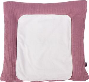 Wickelauflage Aurora mit Metall Druckknöpfe 78x77cm Zopfmuster Altrosa
