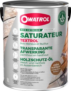 Textrol - Naturöl für Holz draußen - Owatrol - Eiche rustikal 5 Liter