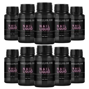 SHELLOLOH 30ML*10 Stück Quick Nagel Slip Solution Liquid,Nail Extension Gel Solution,Nail Gel Builder Liquid,DIY Salon Kit