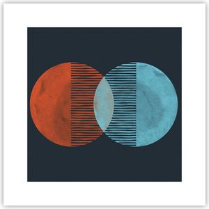 Poster - Poster ohne Rahmen - Geometrie Abstraktion Minimalismus - 30x30 cm - Wand Bild - Wanddeko - Wandbilder - Kunstposter - Wandposter - Bilder - Kunstdruck - Wanddekoration - P2XAC30x30-5042