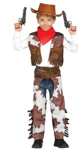 FIESTAS GUIRCA Kovbojský kostým pre chlapcov - vek 10-12 rokov - Texan Rodeo Costume - Wild West Country Costume for Carnival, Mardi Gras, Shrovetide, Halloween, Indian Costume Kids Party