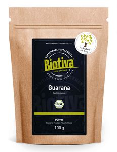 Biotiva Guarana Pulver 250g aus biologischem Anbau