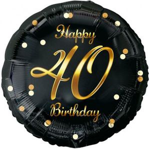 Balón foliový 40 let - Happy birthday - narozeniny - 45 cm