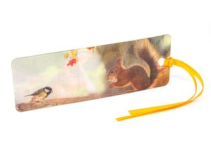 1x 3D Lesezeichen Eichhörnchen 15x5cm Tiere Wackelbild Wackelkarte Buchzeichen Bookmark Bücher Buch