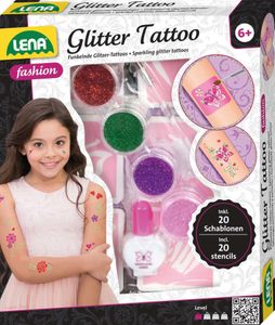 Lena glitzer-Tattoos Glamour-Mädchen 3-teilig, Farbe:Multicolor