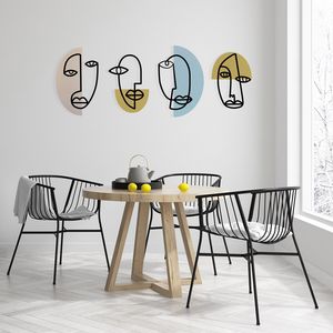 Wallity, Kubizm 15, Dekorativní kovový doplněk na zeď, METAL, Vícebarevná, 159 x 58 cm Wallity, Kubizm 15, Dekorativní kovový doplněk na zeď, METAL, Vícebarevná, 159 x 58 cm