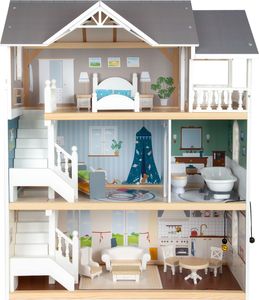 Km _ 1/12 Puppenhaus Miniatur Möbel DIY Set Holz Spielzeug Ferienhaus Spaß 