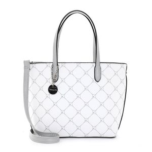 Tamaris Damen Shopper Handtasche Allover-Print Anastasia 30106, Farbe:Weiß