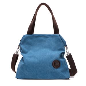 Damen Canvas Handtasche Umhängetasche Henkeltasche Schultertasche für Damen Canvas Handtasche Umhängetasche (Blau)