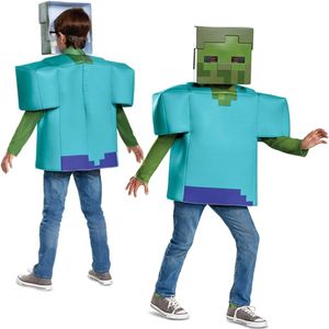 Minecraft Halloween Kostüm, Zombie Karnevalskostüm 127-136 cm (7-8 Jahre)